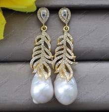 16mm White Baroque Drop Edison