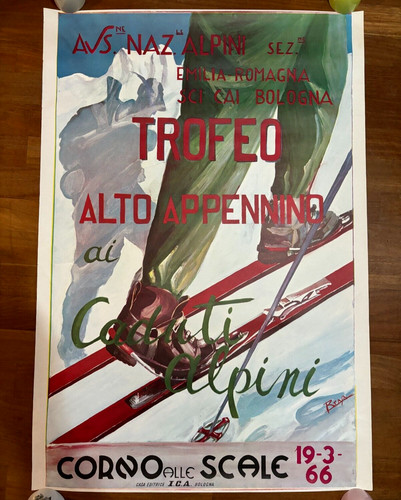 Manifesto poster alpini sci - alpini,