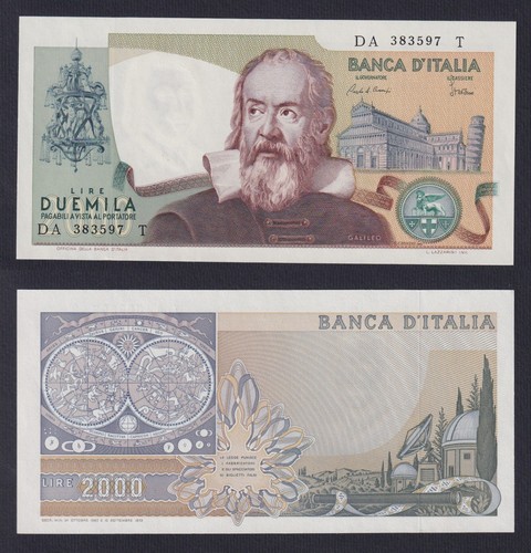Banconota italia 2000 lire - italia,