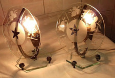 RARA COPPIA ABAT-JOUR D'EPOCA