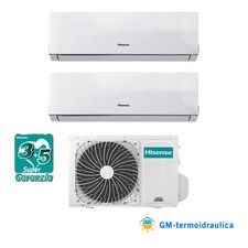 CONDIZIONATORE DUAL SPLIT INVERTER HISENSE NEW COMFORT 12+12 12000+12000 BTU R32