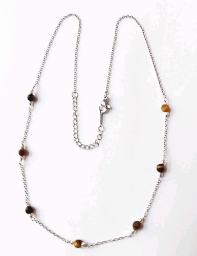 Collana acciaio con pietre - collana,