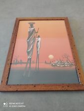 quadro etnico stile africano con cornice