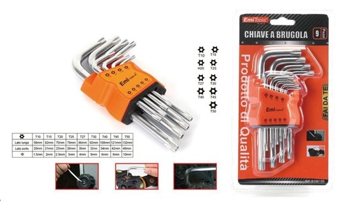 Set chiavi brugola stella - set, a