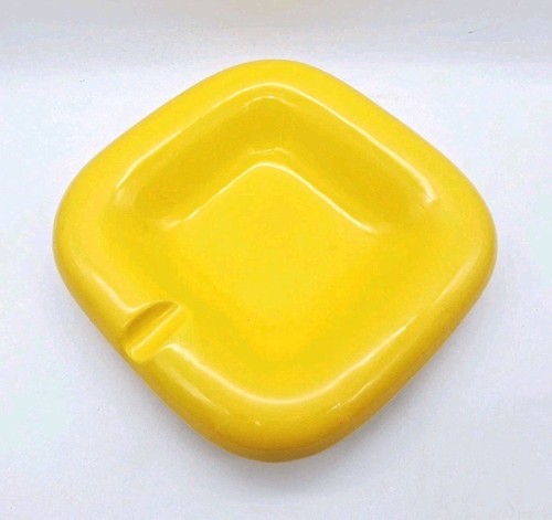 Posacenere giallo ceramica - posacenere, giallo-in