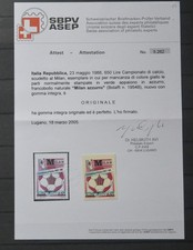 1988 Italia FLL. del Milan con Varieta', Bolaffi nr.1954B MNH**certificato