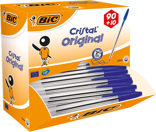 Bic penne blu sfera cristal - penne, sfera,