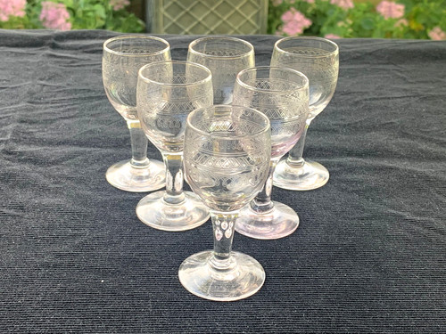 Anciens verres liqueur - verres, à