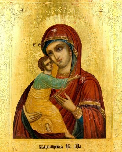 Madonna col bambino stampa - bambino,