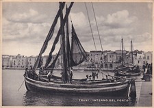 C18512-PUGLIA, TRANI INTERNO DEL PORTO con imbarcazione a vela, ED. COLELLA