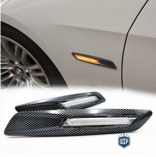 2 FRECCE Laterali FULL LED Carbon CANBUS per Bmw Serie 1 E82 E81 E87 E88 Tuning