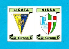 PANINI CALCIATORI 1984-85-Figurina n. 581-LICATA+NISSA-SCUDETTO-NEW VELINA