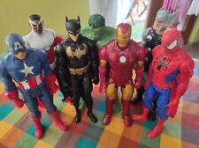 LOTTO 7 PERSONAGGI MARVEL 30cm THOR, UOMO RAGNO, HULK, CAPITAN AMERICA...
