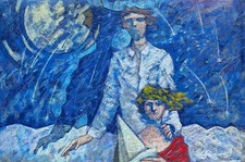 Talani Giampaolo 80x120 Notte di San Lorenzo Serigrafia materica su cartoncino