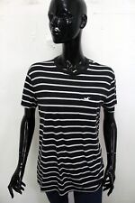 Hollsiter Maglia Donna Taglia S T-shirt Cotone Nero Logo Woman Manica Corta