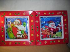2 PIATTI/VASSOI A TEMA NATALE BABBO NATALE 30 X 30 IN MELAMINA