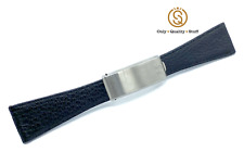 Omega Cinturino in Pelle Nero Black Leather Strap Deployante 22mm Originale