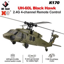 Wltoys K170 UH-60L Black Hawk 4CH 6 assi giroscopio aereo RC RTF elicottero