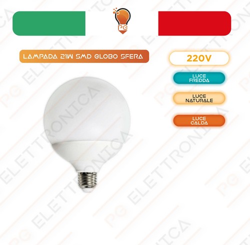 Lampada 21w smd globo sfera - lampada,