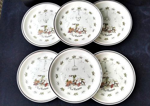 Assiettes faïence gien - 6, de