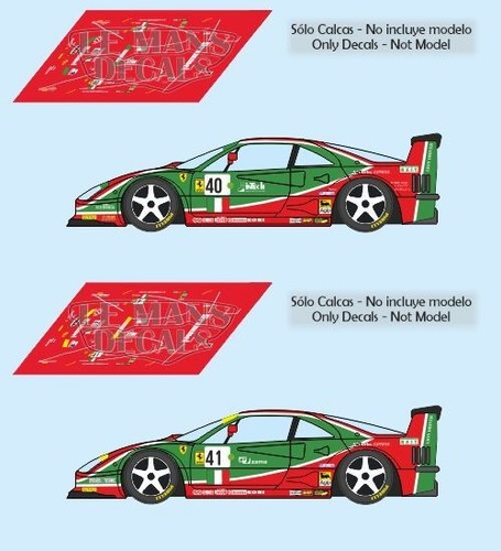 Decals ferrari f40 - f40, le
