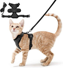 Pettorina Gatto Antifuga, Guinzaglio Gatti Regolabile, Traspirante Comodo Imbott