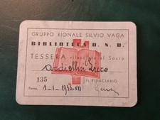 Tessera PNF Gruppo Rionale