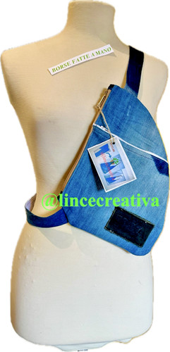 Zainetto monospalla jeans - in,