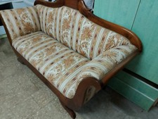 Elegante Divano Stile Biedermeier in Legno Massello – Antico