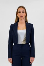 Giacca donna crop tinta unita