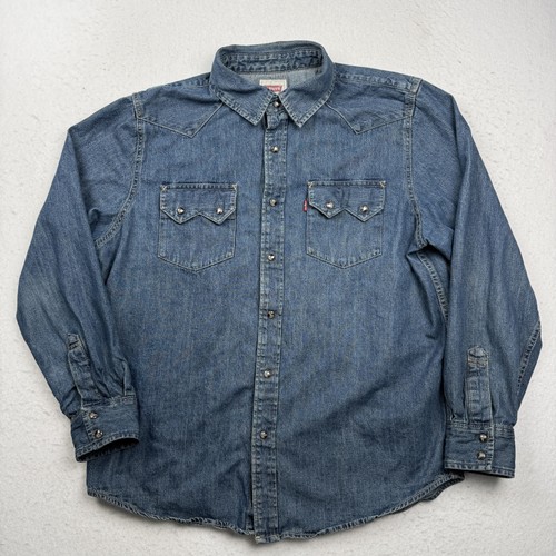Camicia levi uomo grande blu - camicia,