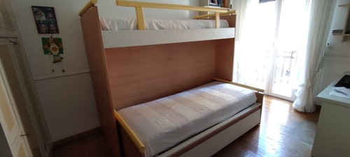 Letto castello con scaletta - letto,