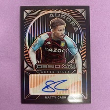 2021-22 Panini Obsidian Marty Cash Auto AURORA-E/E ARANCIONE /5 ASTON VILLA C2