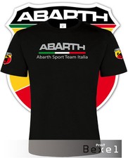 T Shirt Printed Fiat Abarth 595  500 Alfa Romeo Maglietta Cotone Auto Moto  5CL 