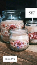 Set Candele Floreali Naturali