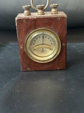 Antique Moving Coil Galvanometer – Mahogany & Brass Scientific Instrument