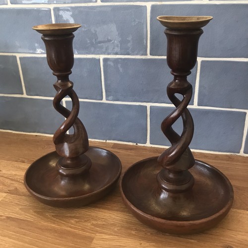 Coppia candelabri legno - coppia, di
