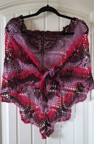 Scialle rosa bordeaux - , 100%