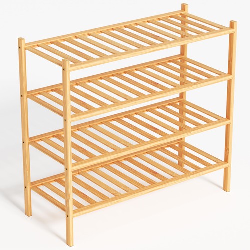 Scarpiera legno bambù 4 - bambù,
