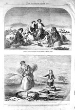 Vecchia stampa antica 1856