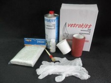 KIT SET VETRORESINA PER RIPARAZIONI BARCHE CANOE CARROZZERIA AUTO CARENE MOTO