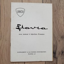 Notice Livret Lancia Flavia