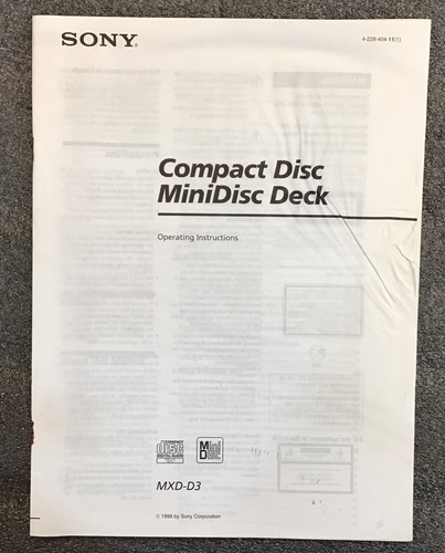 Sony compact disc minidisc - sony,