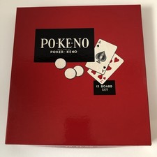 Pokeno PO-KE-NO Poker - Keno Set da Tavolo 12 Gioco Made in USA Usato