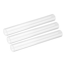 3 Pezzi Tubo Acrilico Rigido Trasparente, 12mm ID x 15mm OD 6" Tubo Plastica Trasparente Rotondo