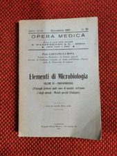 Elementi di Microbiologia vol. III La Rosa Opera Medica n. 59 1927Minerva L2/M °