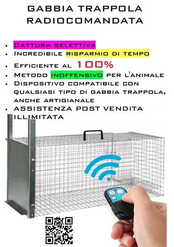 Gabbia trappola radiocomandata - trappola,