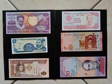 lotto 6 banconote straniere varie conservazioni