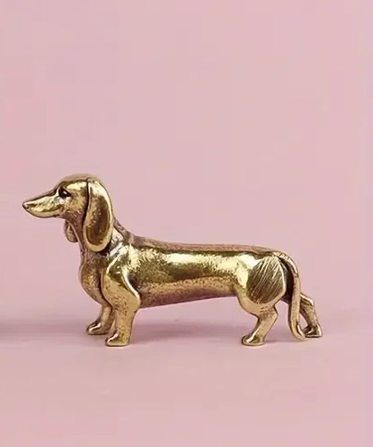 Statua animale bassotto - , ottone