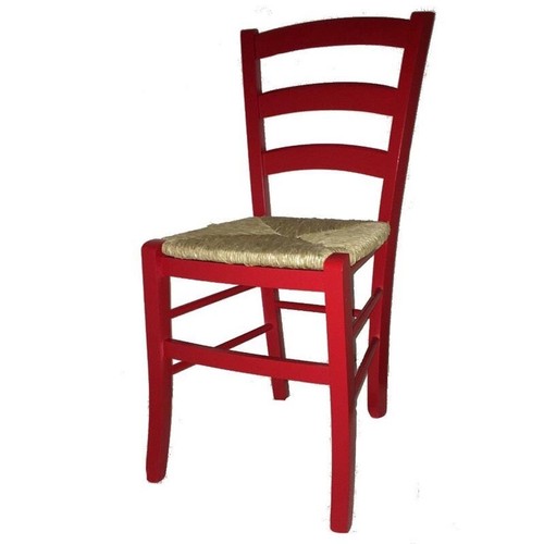 Sedia legno paglia - , colori